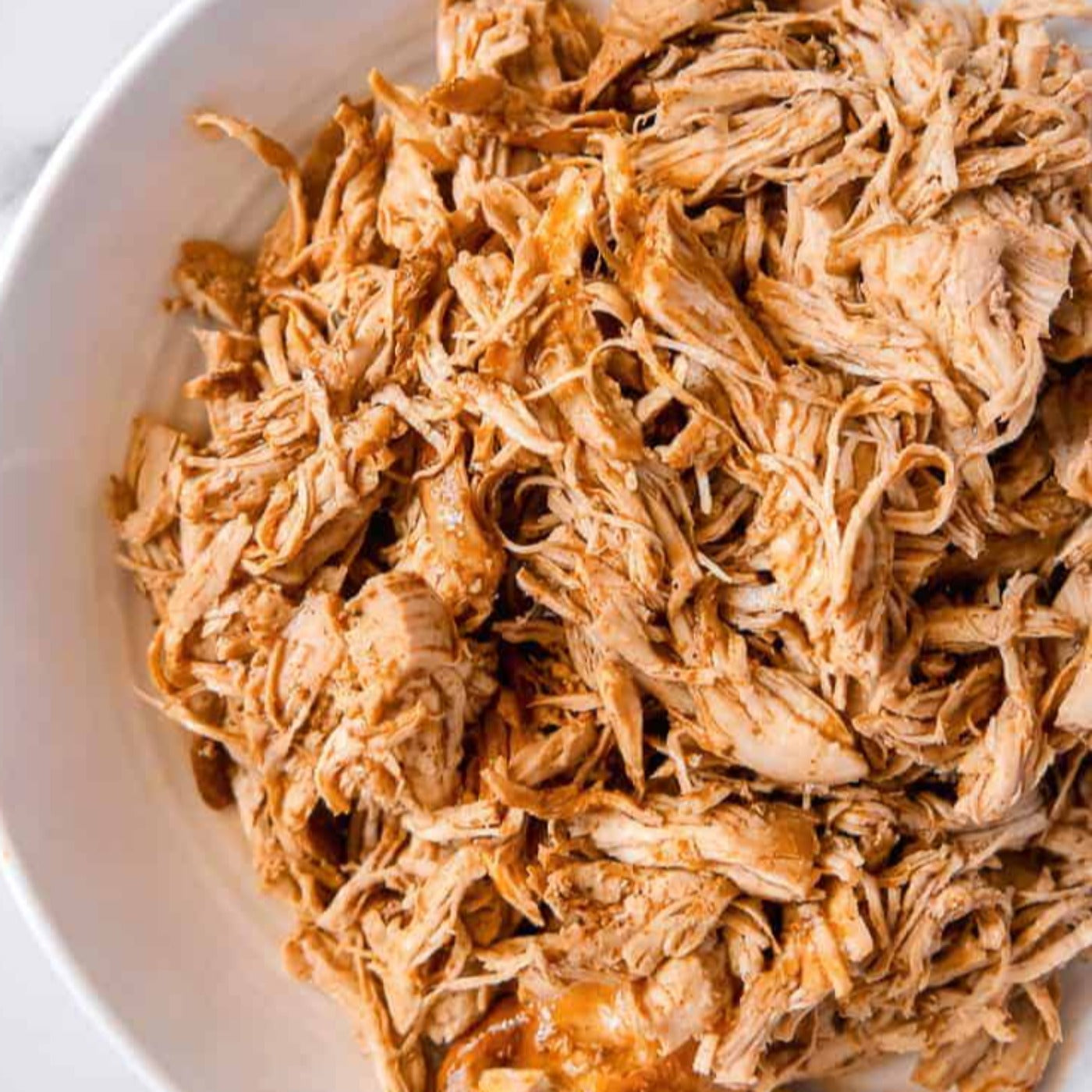 Gently Pulled Smoked Chicken by Weight (per half pound) - 48 HR NOTICE REQ